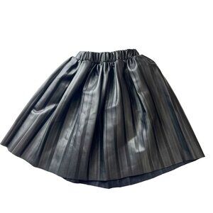 NEW BCBG Girls Faux Leather Pleated A-Line Pull On Skirt - Size 3T